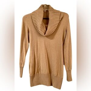The Limited Tan Cowl Neck Sweater
